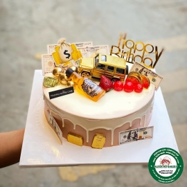 bánh kem chai rượu tiền dô xe 