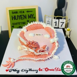 Bánh Kem Con rồng màu hồng