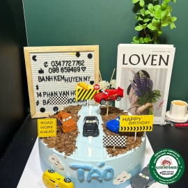 Bánh Sinh Nhật bé Trai đường đua xe