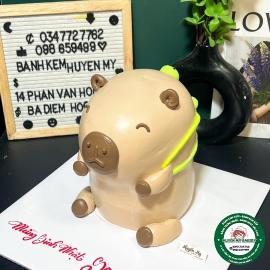 Bánh sinh nhật Capybara mang balo