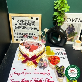 Bánh kỉ niệm ( kem bắp & mix vị Love)