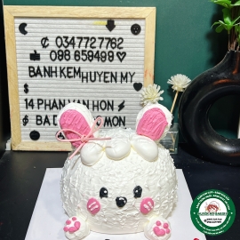 Bánh kem đầu Thỏ kem