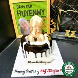 Bánh kem con ciu troll + in hình