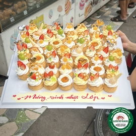 Set 50cai SuDai Trang trí Trái cây tone Vàng trắng