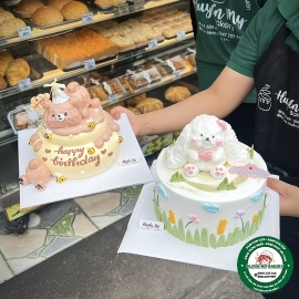 Bánh kem hàn quốc (thú nổi)