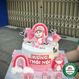 bánh Kem Bé gái Tuổi Rồng fondant