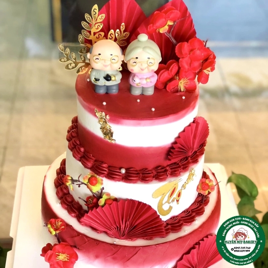 BÁNH 3 BA  TẦNG MỪNG THỌ