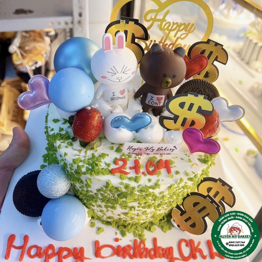 Bánh Kem Bắp 2 con gấu 089