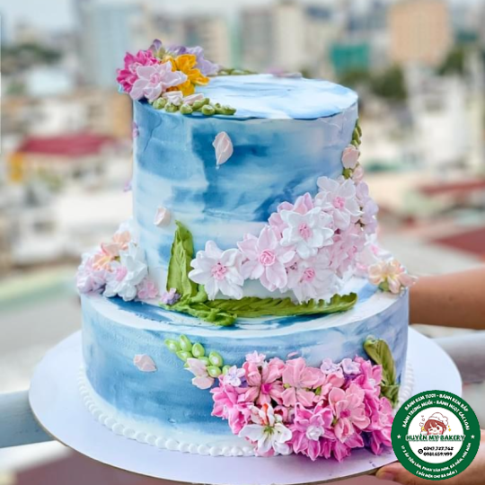 bk 2tầng hoa đơn giản 