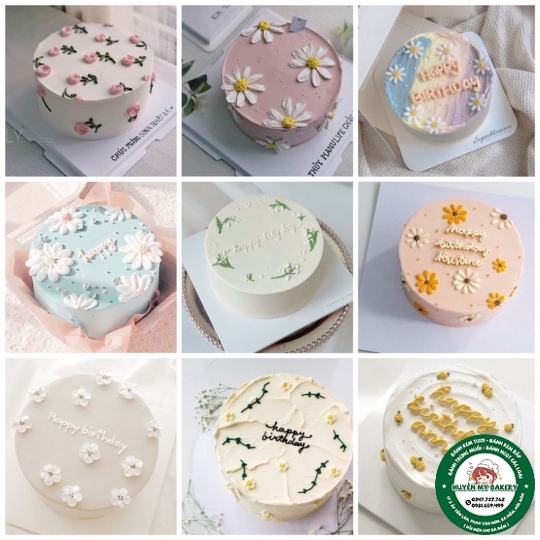 Bánh Kem Mẫu đơn giản 180