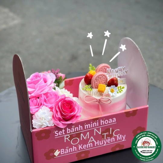 Set bánh mini hộp set hoa