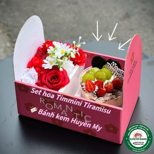 Set bánh + hoa