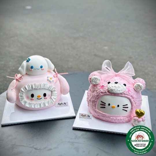 Bánh kem đầu hoạt hình 