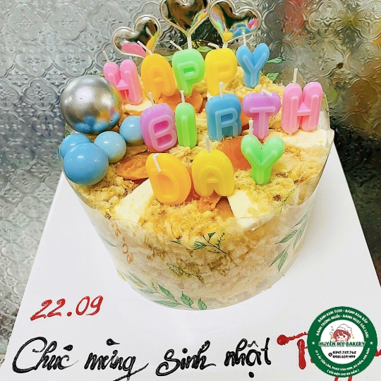 Bông Lan trứng muối chữ HPBD 1002