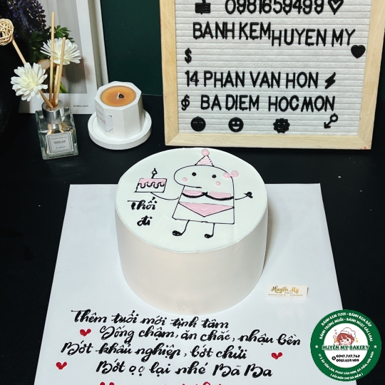 Bánh vẽ troll bạn bè