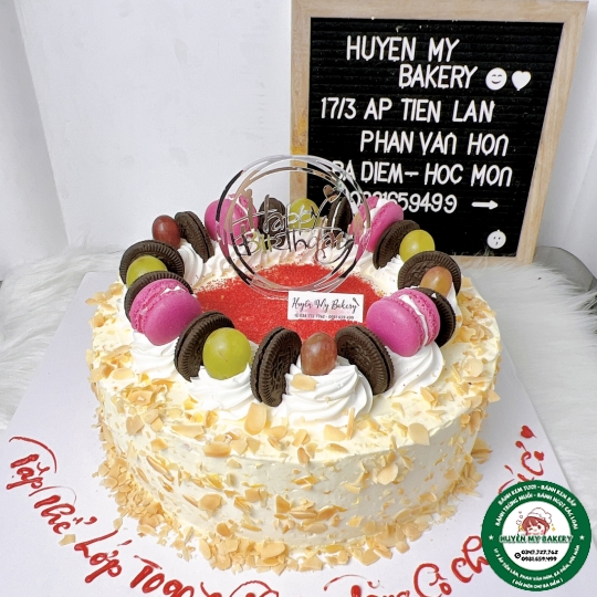 Bánh kem bắp trái cây  nho xanh 01